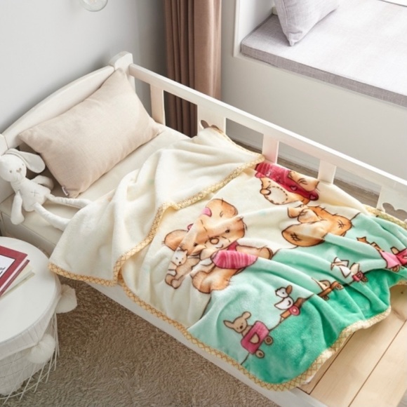 Super Soft Silky Baby Blanket 39" x 55" Two Bears New Cloud Baby Blanket - Picture 5 of 10